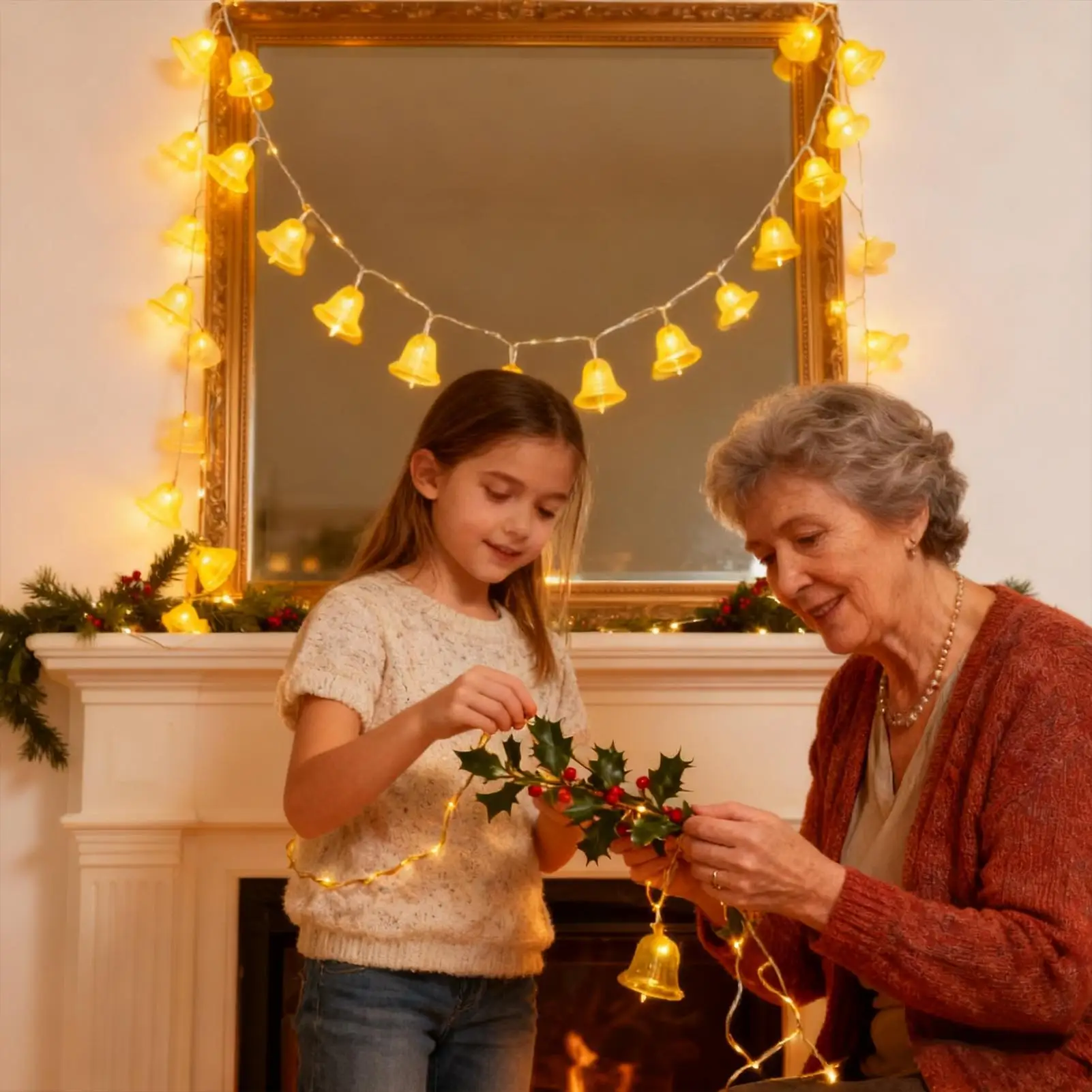 أضواء عيد الميلاد لشجرة مقاوم للماء 16Ft الجنية عيد الميلاد LED أضواء الجنية سلسلة للداخلية في الهواء الطلق حديقة ساحة فناء الشرفة