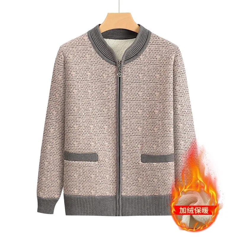 Top da donna con stampa lavorato a maglia Bottoni casual Autunno Inverno Cardigan spesso ed elegante Abbigliamento da donna Cappotto maglioni madre a maniche lunghe