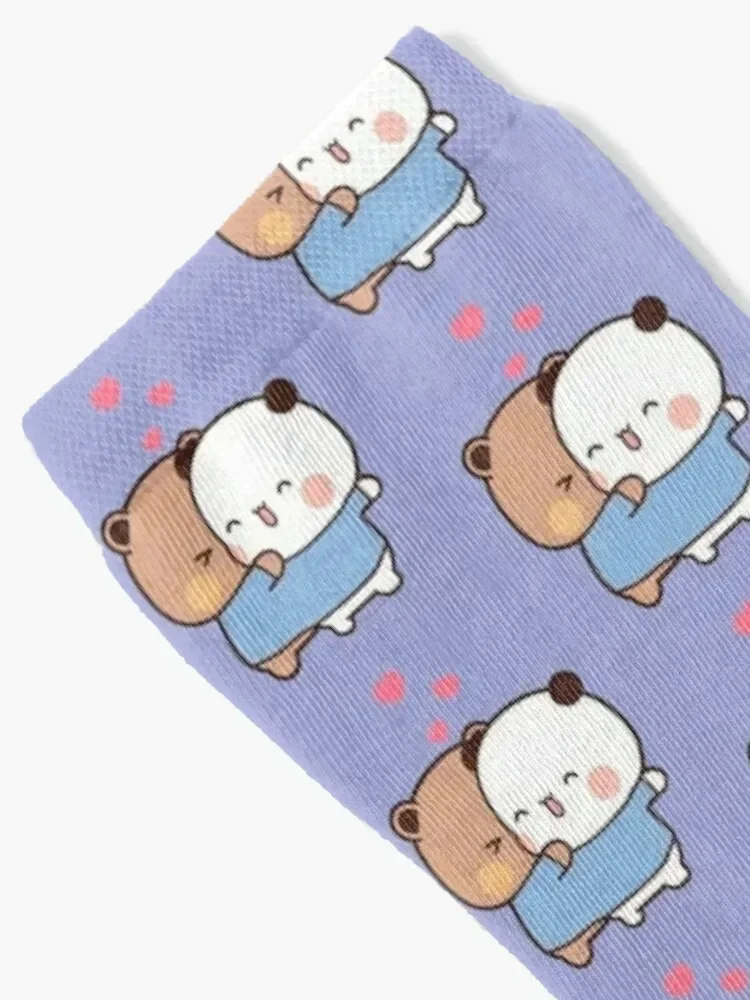 Panda And Brownie Bear Couple Socks ankle Novelties christmas gifts winter thermal Luxury Woman Socks Men's