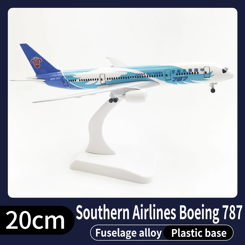 

Metal Aircraft Model 20cm 1:400 South China Airlines Boeing B787 Metal Replica Alloy Material With Landing Gear Wheels Ornaments