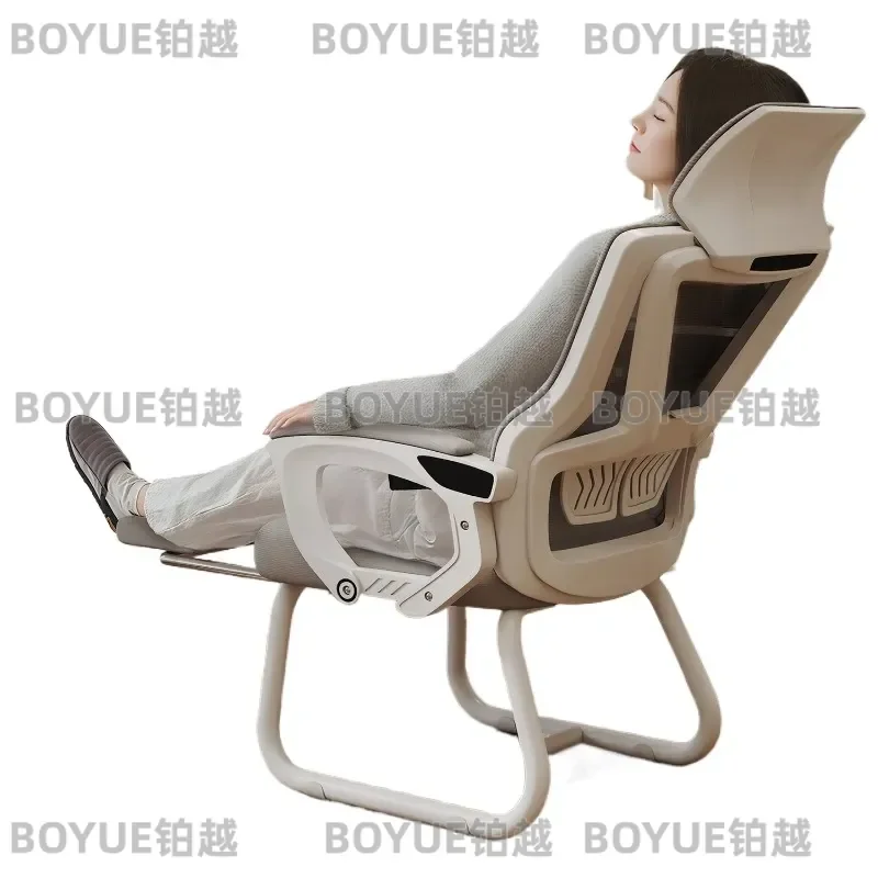 Ergonomic Computer Chair with Reclining Backrest Comfortable Office Seat for Home Workstation Nap Support Breathable Mesh