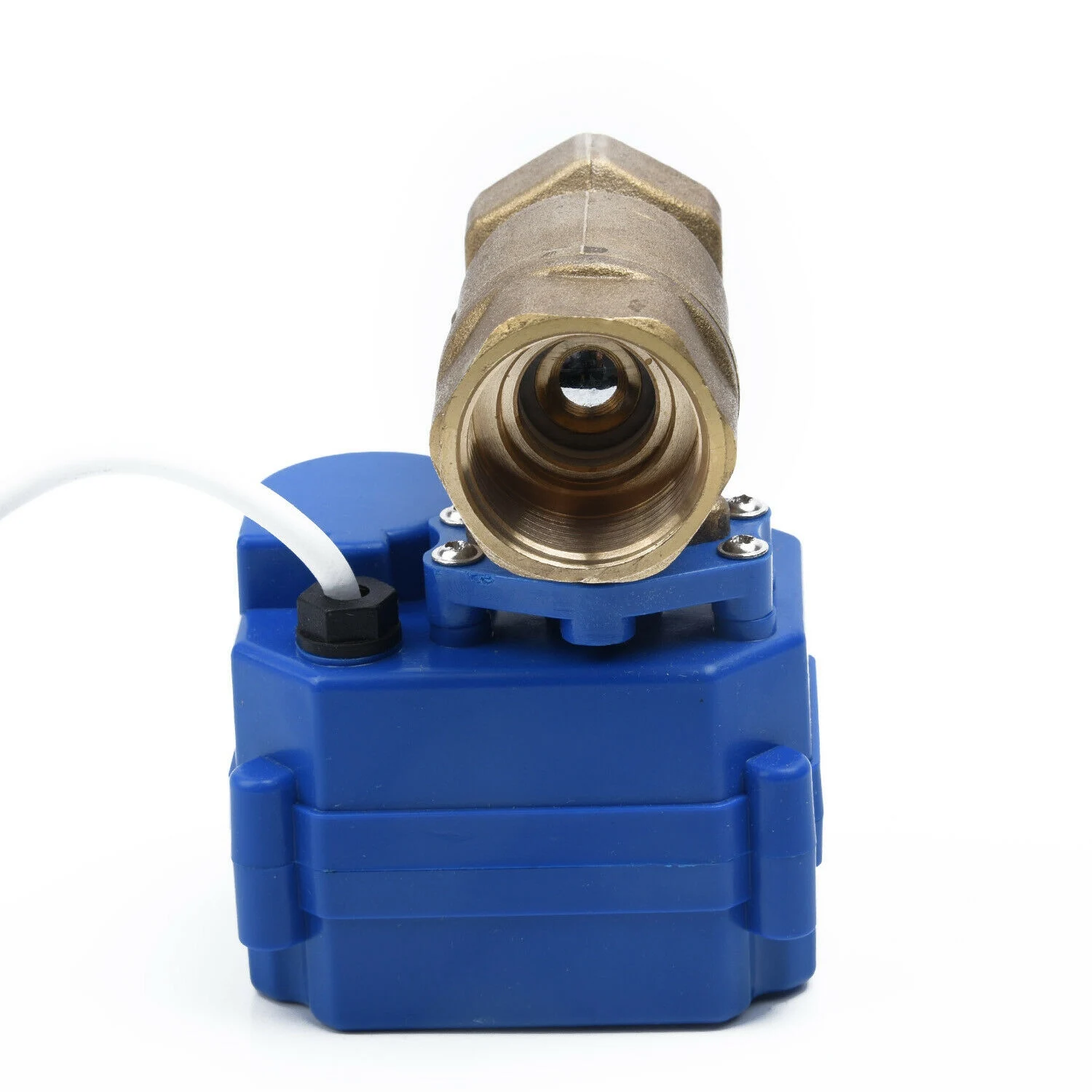 AD23-DN20 G3/4 Katup Bola Bermotor Listrik Kuningan 12V DC, Pengaturan 3 Kawat 2 Arah