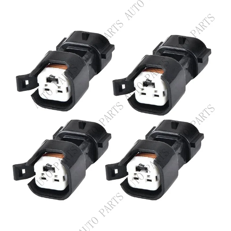 A+ 4pcs Fuel Injector Connector 2 Pins Fit For USCAR EV1 To EV6 & EV14 LS1 LS2 LS3