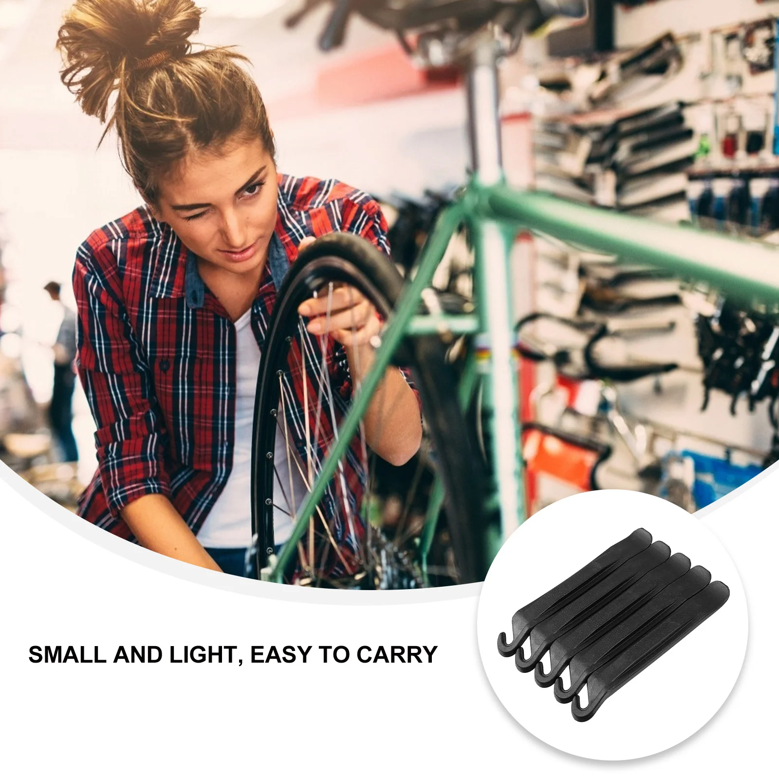 60 قطعة أداة إصلاح إطارات الدراجات عالية القوة PP رافعة تغيير لرحلات ركوب الدراجات في الهواء الطلق حل استبدال الإطارات السريعة