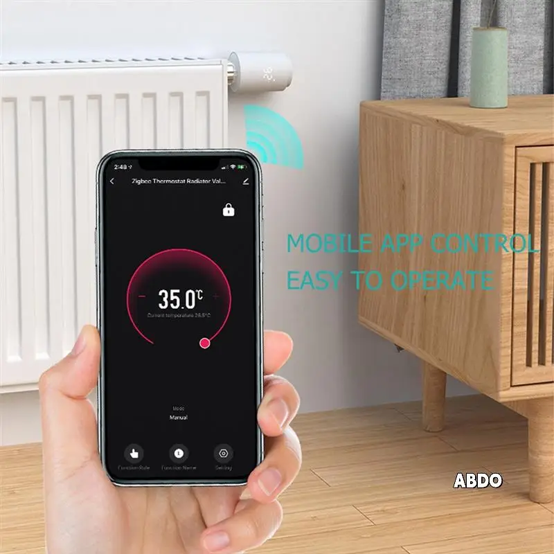 

Умный привод радиатора Tuya Zigbee TRV, программируемый термостатический клапан радиатора, приложение с дистанционным управлением, прочный, простой в использовании, черный