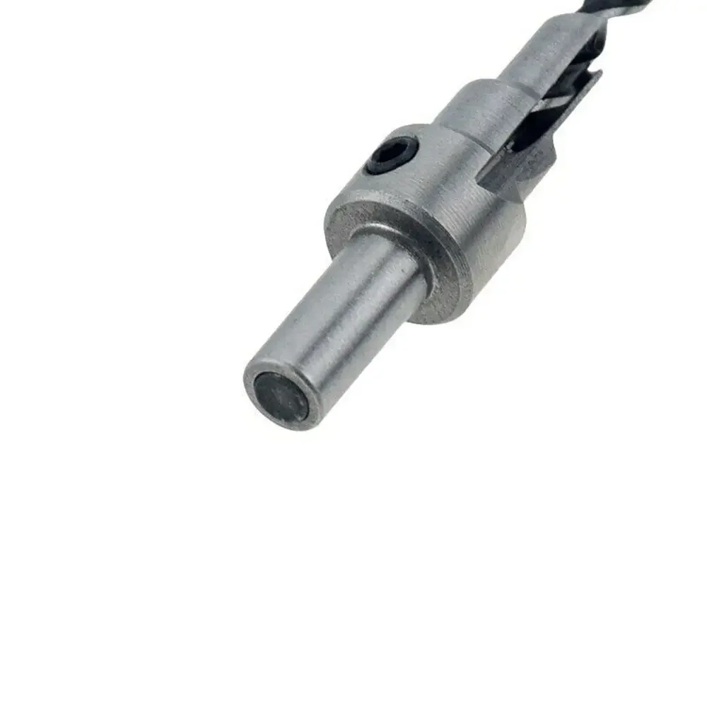 Juego de brocas avellanadoras de 3 escalones, herramienta de tornillo de sierra de agujero de bisagra de ventana de madera, 6mm, 7mm, 10mm, 15mm, 2 piezas