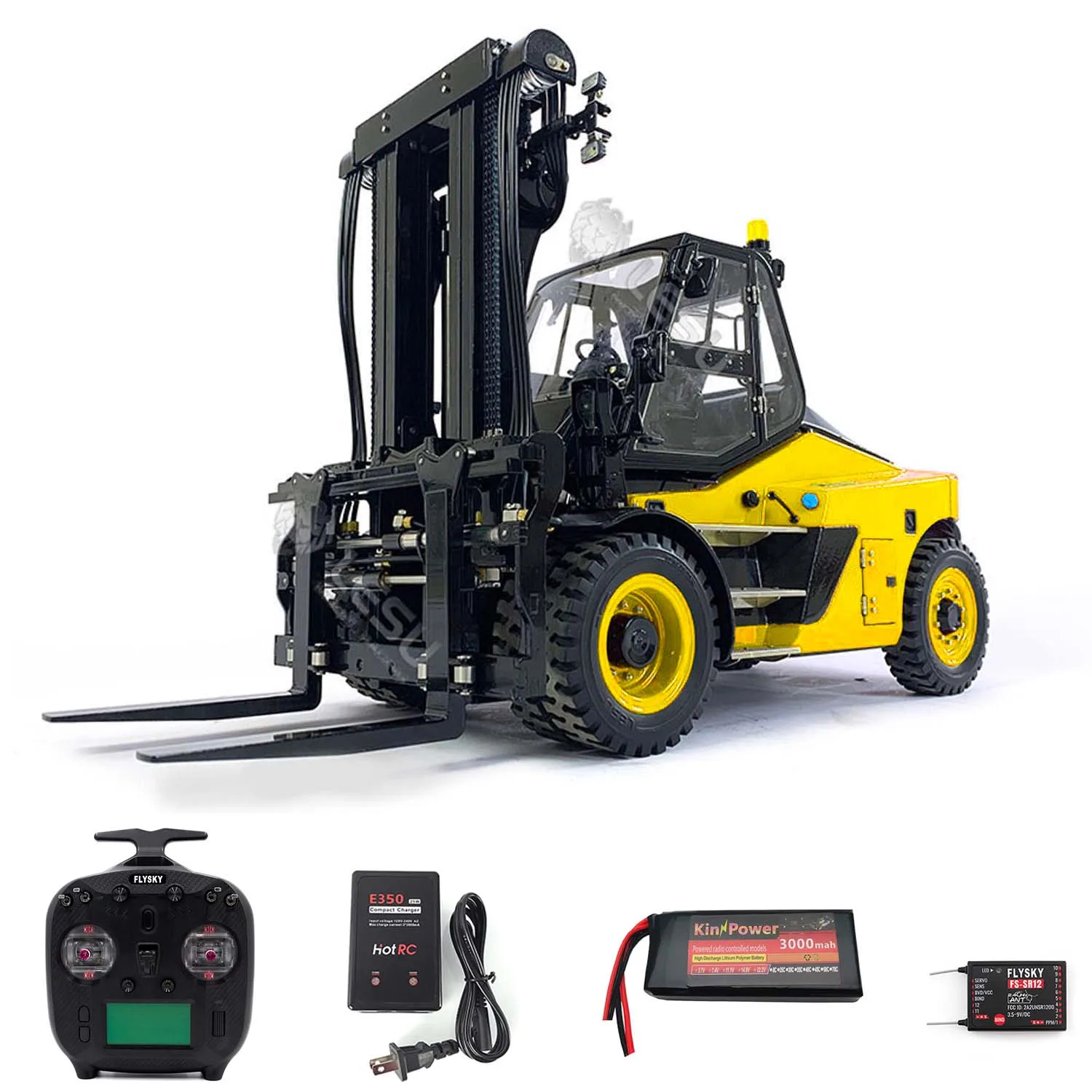 LESU 1/14 Scale RC Hydraulic Forklift Aoue-LD160S Painted Assembled Car Remote Control Model Trucks with Light Sound Set Toy