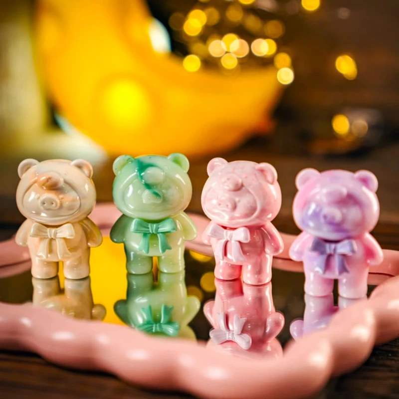 

Lulu The Piggy Teddy Mini Blind Bag Flocked Metallic Series Cute Doll Collectible Toy Holiday Gift Mystery Box Kawaii Model