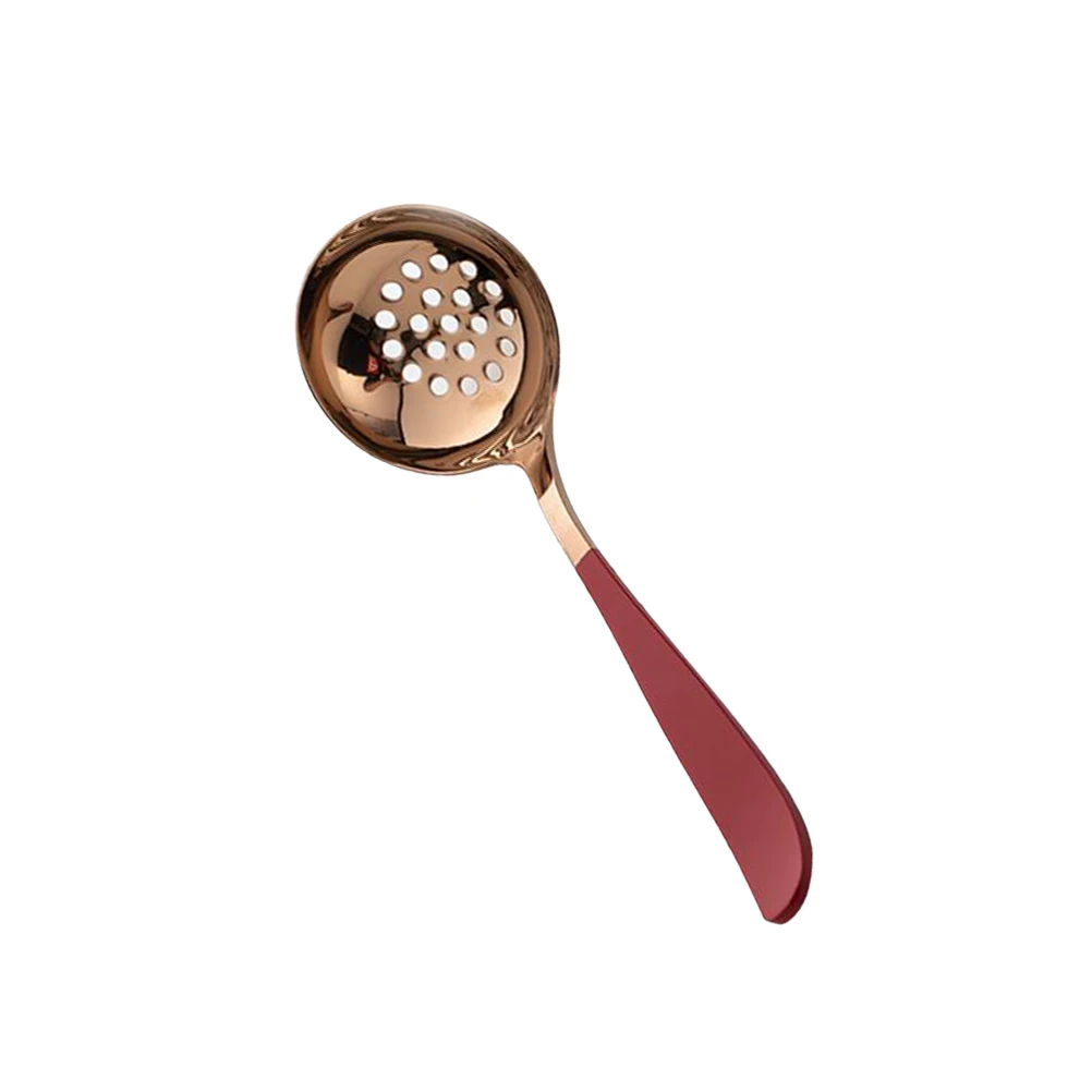 

Stainless Steel Colander Spoon Hot Pot Strainer Food Serving Scoop Long Handle High Density Holes Uniform Fine Oil