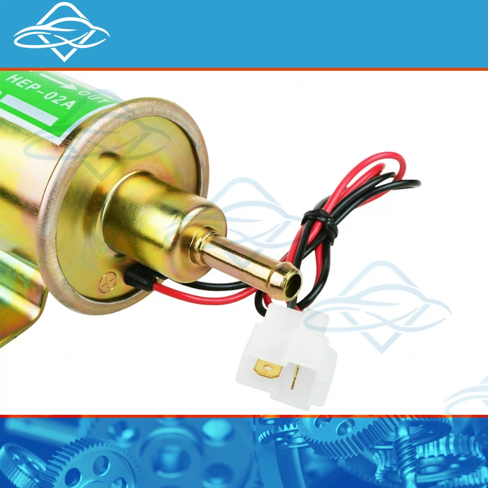 12V/24V Universal Electric Fuel Pump Low Pressure Bolt Fixing Wire Diesel Petrol HEP-02A For Car Carburetor Motorcycle ATV
