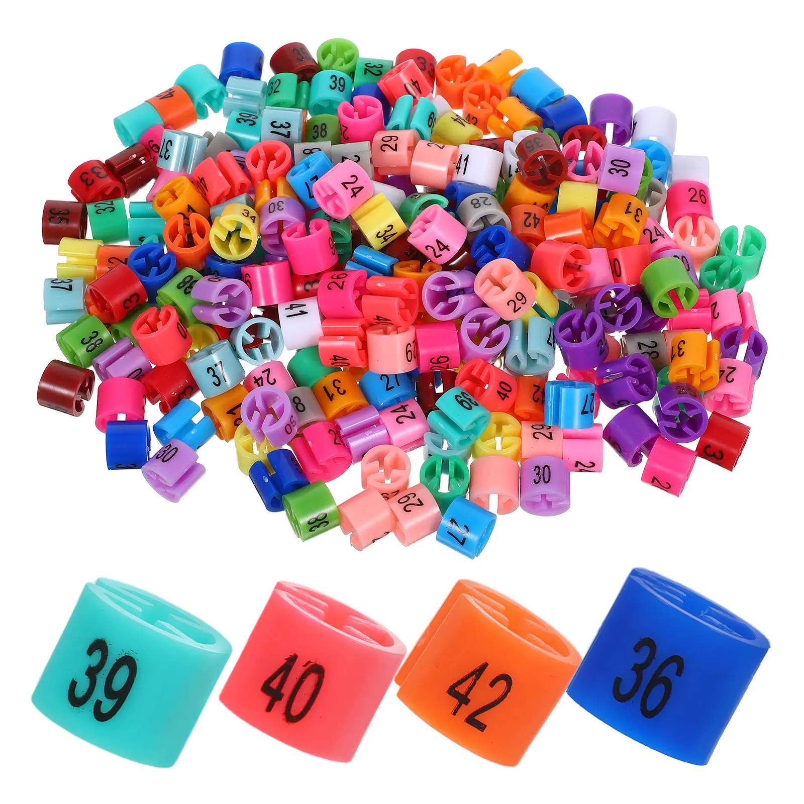 180Pcs Lightweight Plastic Hanger Size Markers Color-Coded Number Tags Quick-Attach for Clothing Racks Retail Garment Management