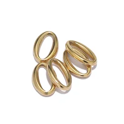 5pcs Stainless Steel O Shape Charms Necklace Pendants for DIY Jewelry Making Bracelet Connectors Earrings Findings Accessories