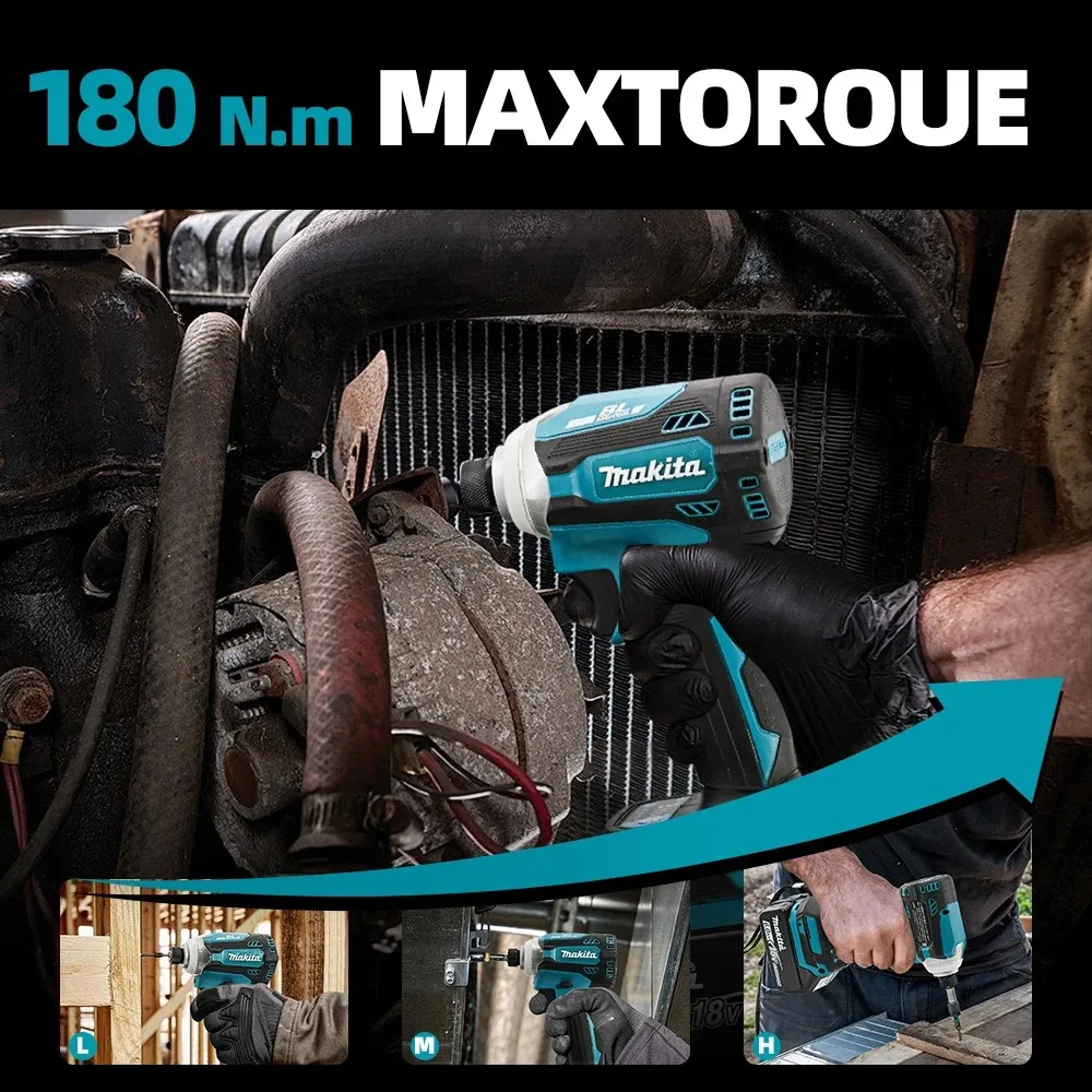 Makita DTD171 18V Brushless Cordless Screwdriver High Torque Design Ideal For Household Wood Assembly Decoration & Daily Repair