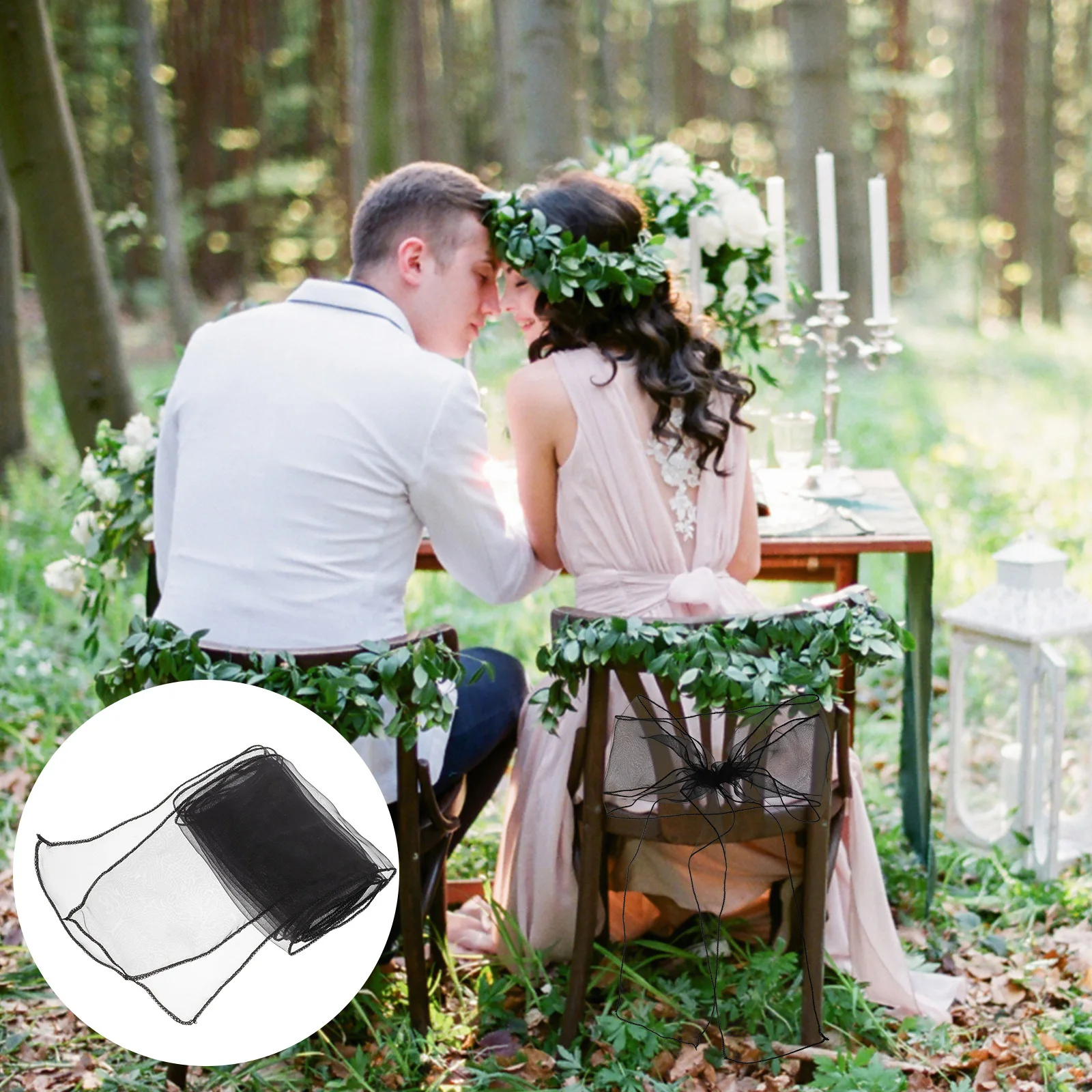 

10pcs Chair Organza Sashes For Wedding Party Banquet Decorations Streamers Reusable Ribbon Chair Back Bows Sashes Bands