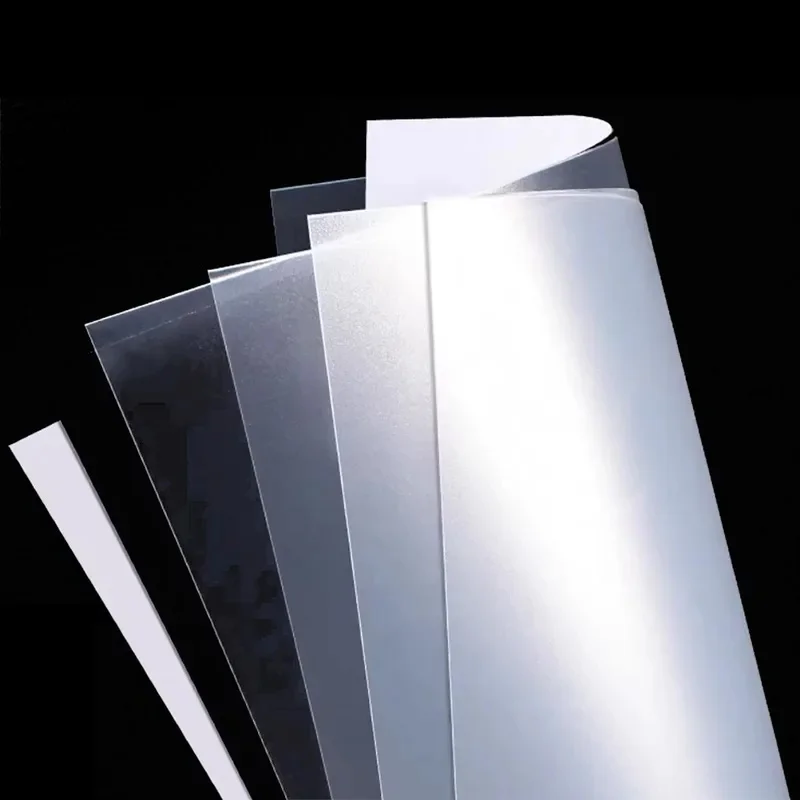 Double Sided Matte Black White PP Plastic Board Frosted Sheet Panel Thickness 0.3/0.4/0.5/0.6/0.8/1/1.2/1.5/2mm
