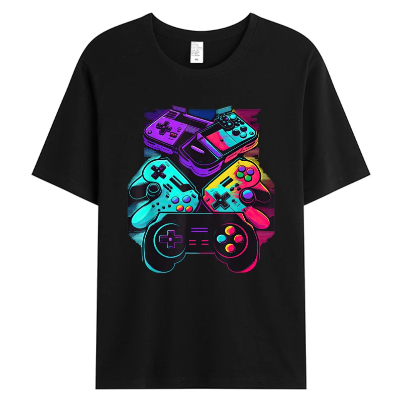 

Print T-shirts Black Gaming Men's Cotton Graphic Hot Sale Fashion Designer Graphic Tee Shirts For Men Summer Oversize Tshirts