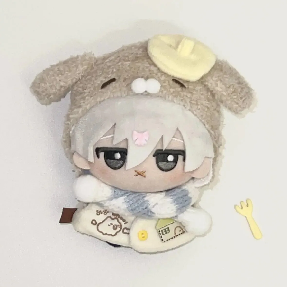 

3pc Lovely Hat Scarf Jacket for10cm Cotton Doll Dog Pattern Idol Doll Outfits Cartoon Mini Doll's Clothing DIY Doll Accessories