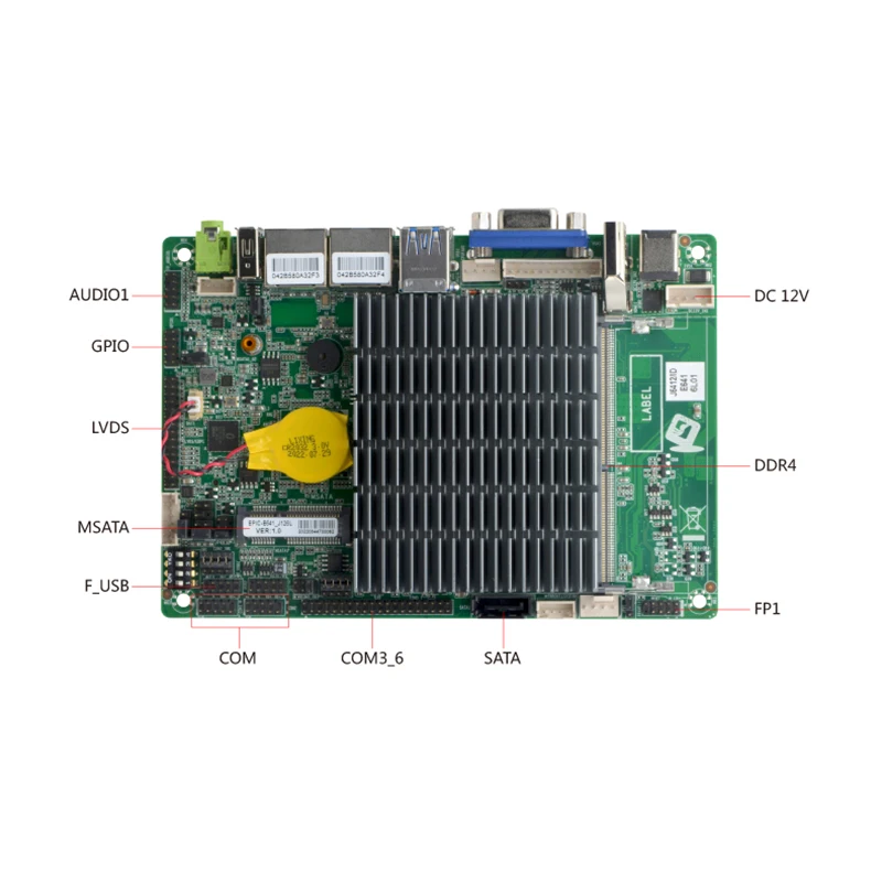 Imagem -06 - Única Placa Encaixada do Computador Industrial Intel Celeron J6412 Sbc 24bit Lvds Edp Hdmi Vga 35