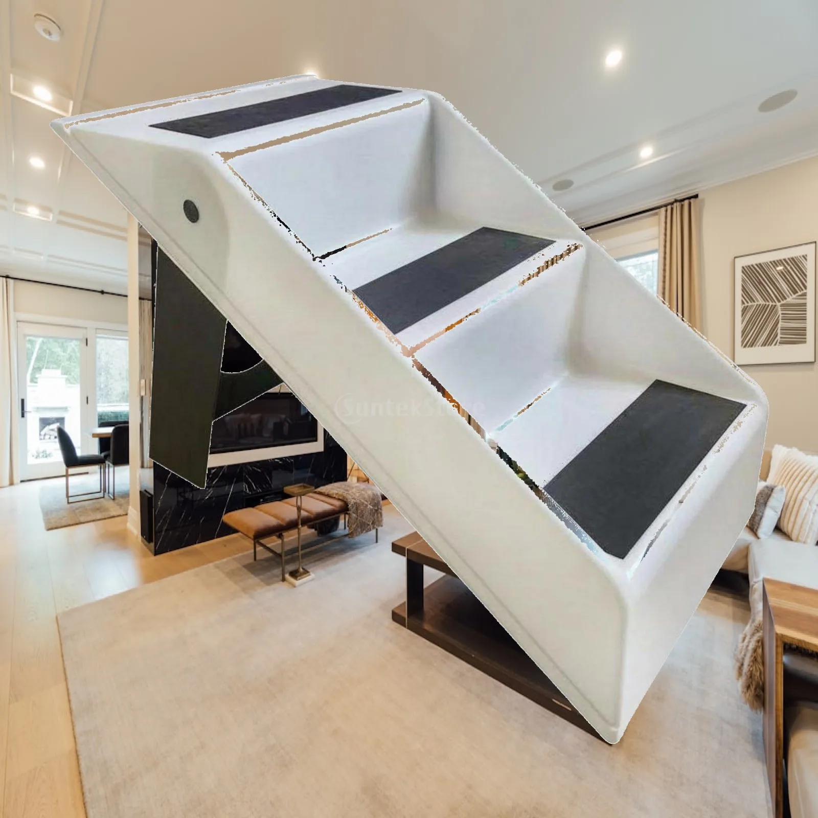 Pet Stairs for Dogs Folding Ladder with Non Slip Steps for Small Puppies Bed Sofa Car Use