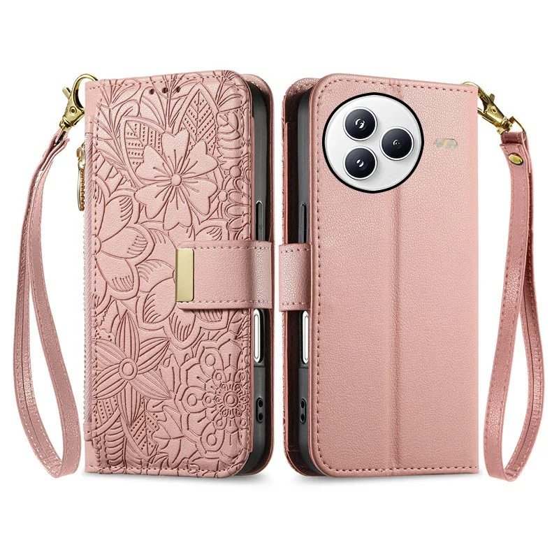 

embossing leather Cover For Xiaomi 14 Civi 2 3 5 4 Pro 1S Magnetic skin shockproof multi-functional card Slot Wallet phone Case