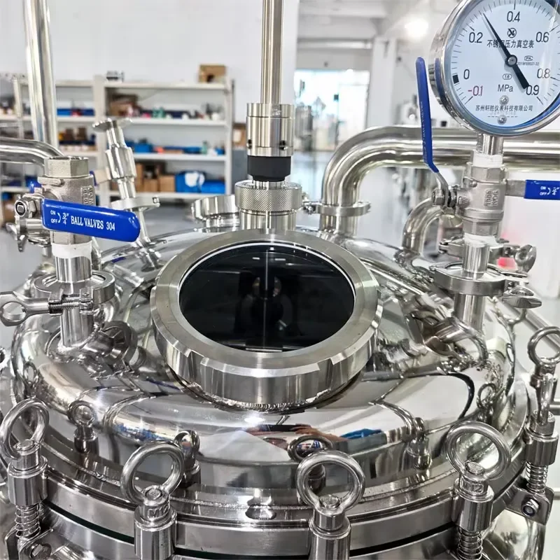 for Yuhua Custom Lab 100L Jacketed Stainless Steel Reactor with Feeding Tank and Double Collection Flasks