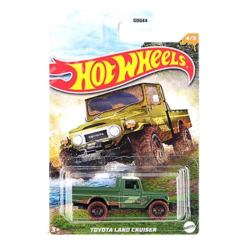 Oryginalny Hot Wheels samochodów błoto biegacz Offroad Jeepster Diecast 1/64 Benz Land Rover Toyota zabawki dla chłopców dla prezent urodzinowy dla