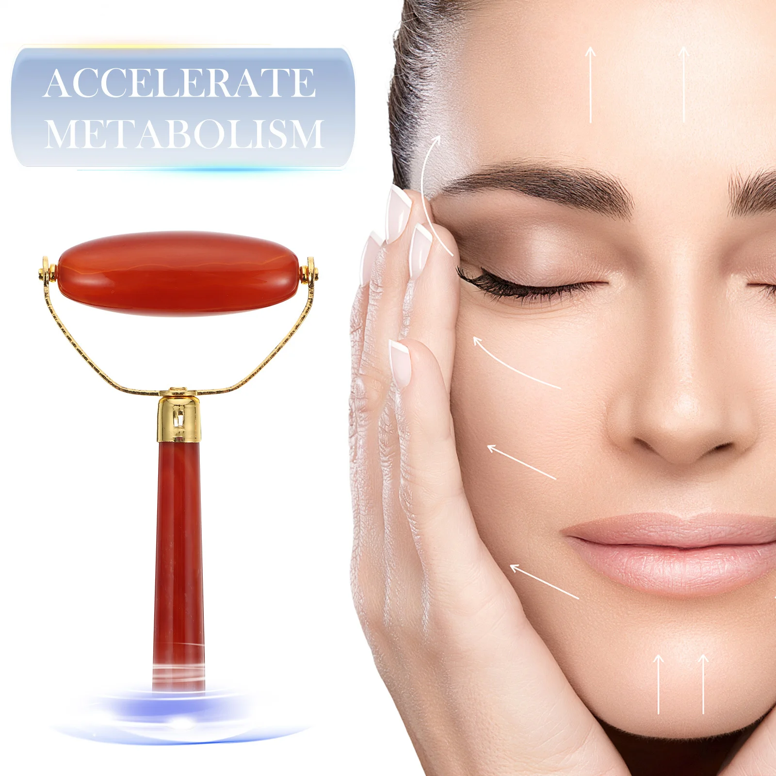 1pc gezichtsmassager voor gezichtsschoonheid, slijtvast duurzaam huidverzorgingshulpmiddel, creatief ergonomisch ontwerp gladde randen veilige roller