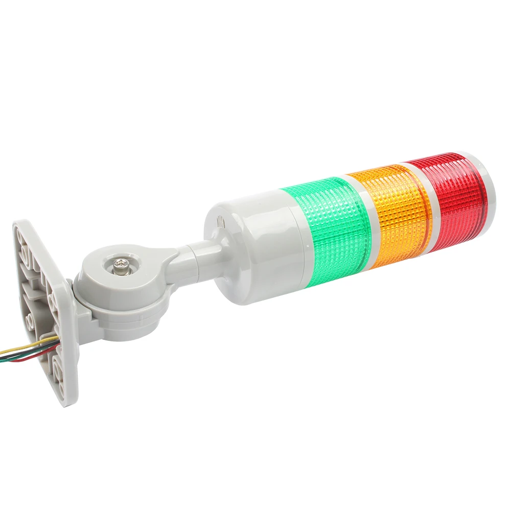 3 strati Ruotabile di 180 Stack luce spia Rossa uso industriale per la macchina CNC DC 24V 12V AC220V 110V Costante lampeggiante luce LED