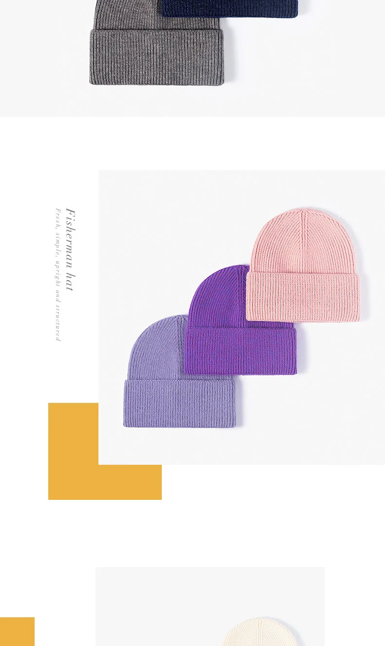 Herren- und Damenmütze ohne Krempe aus Strickwolle für Herbst und Winter im europäisch-amerikanischen Stil, großer Kopfumfang, kältebeständig, warm, verdickt. – Detail 8