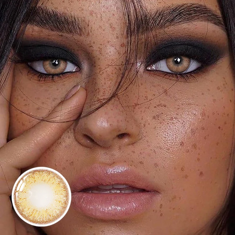 Bio-essence 1 Paar farbige Kontaktlinsen für Augenlinsen Pattaya Blue Kontaktlinsen Hochwertige natürliche Kontaktlinsen Jahres – Detail 21