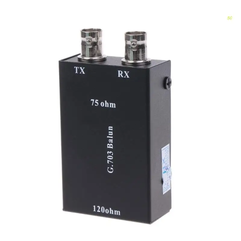 BNC to RJ45 Transmitter 2.048Mbps G703 Coaxial Balance to Unbalance Converter, 75 ohm to 120 ohm impedance