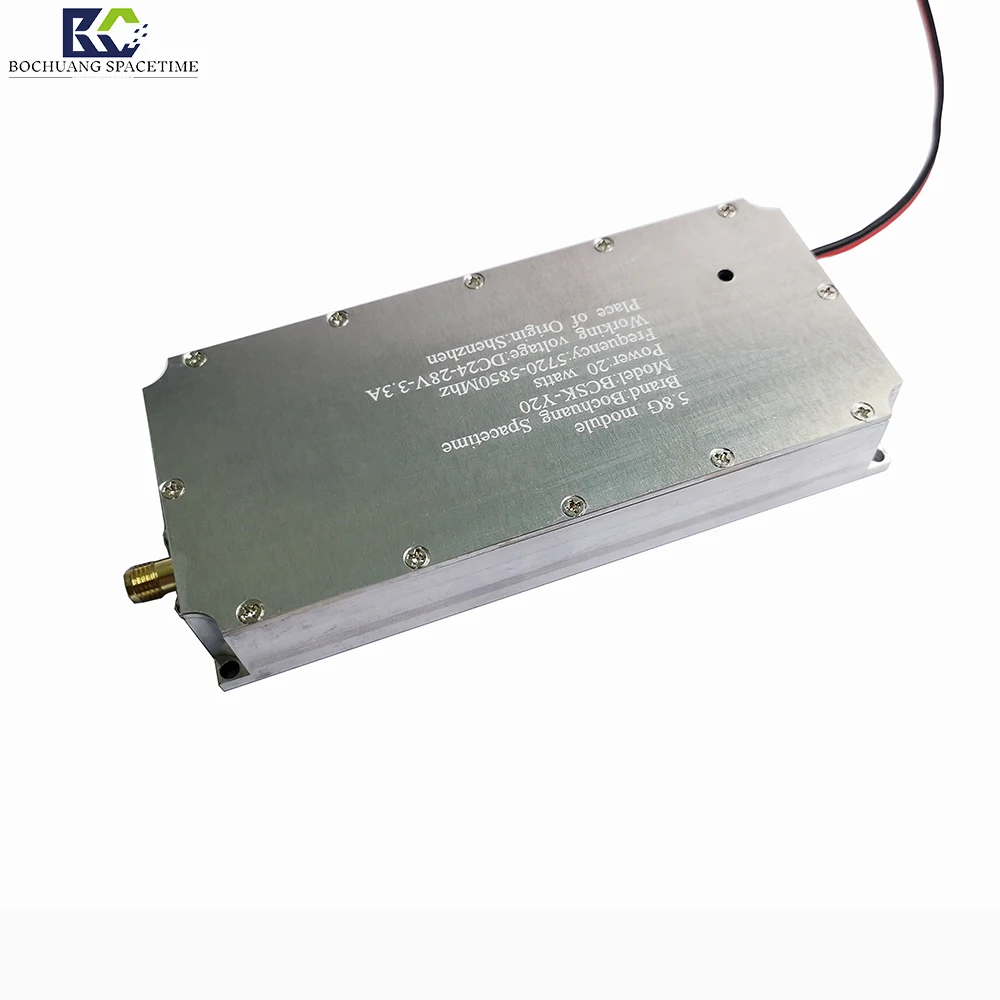 BCSK-Y20 RF Power Amplifier, 5720-5850MHz Broadband 20W Full Power Anti Drone Module