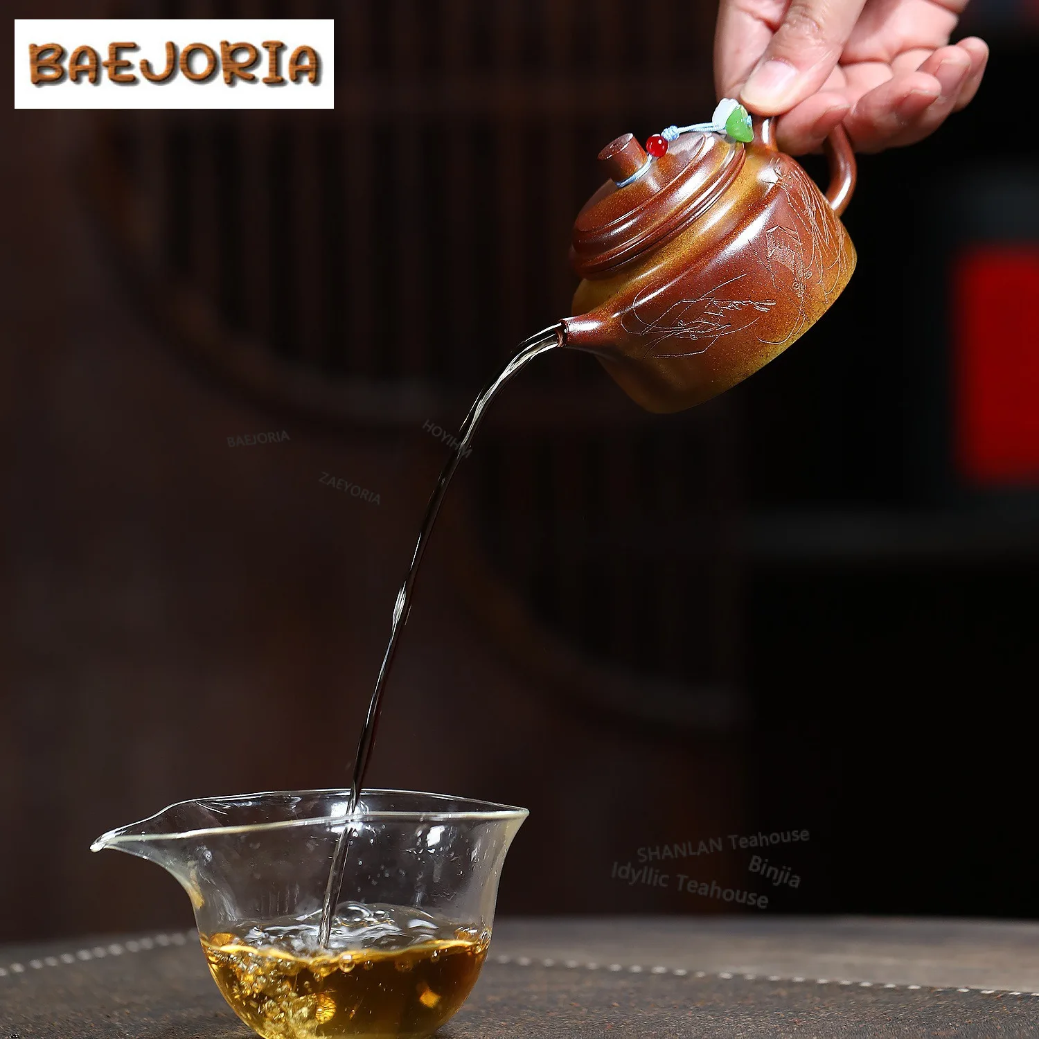 150ml Retro Yixing Purple Clay Teapots Handmade De Zhong Pot Raw Ore Golden Section Flame Burns Mud Kettle Zisha Tea Set Craft