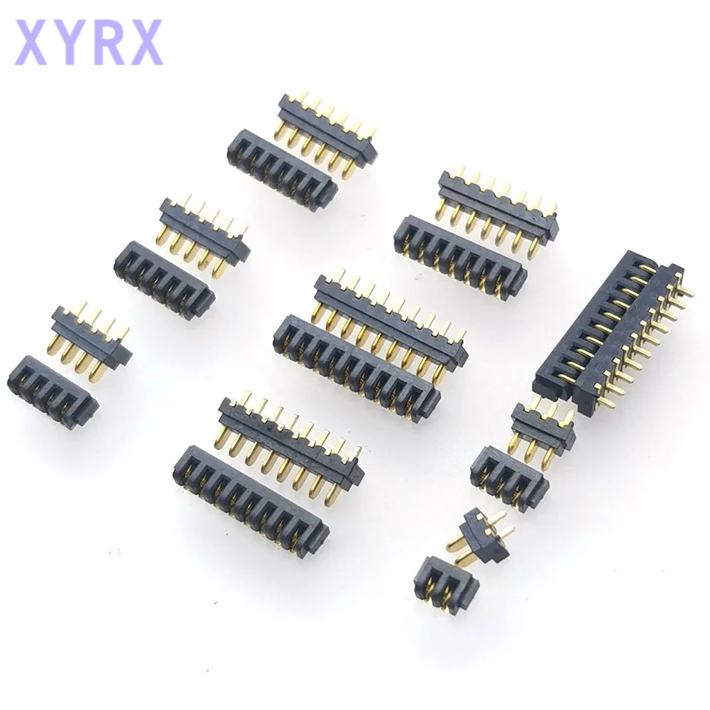 10pcs 2P 3P 4P-10Pin Battery Connector Charging Plug-in Pitch 2.0mm Holder Clip Slot Contact Plug Socket For Electronic Digital