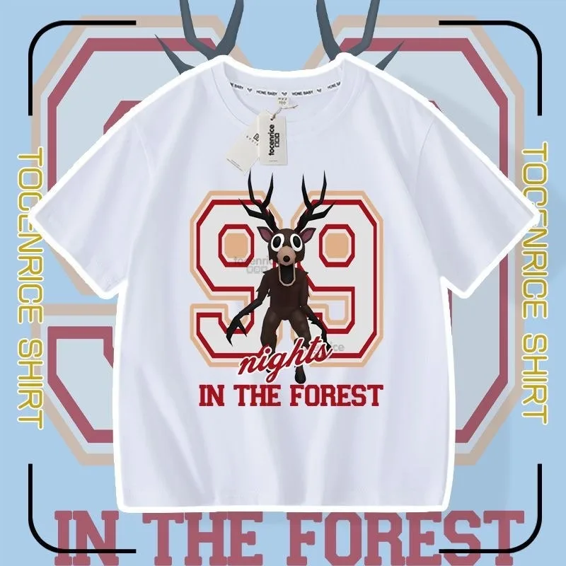 

Roblox 99 Nights in The Forest Loose Short Sleeve T-Shirt Casual Lightweight Summer Tee for Breathable Soft Daily