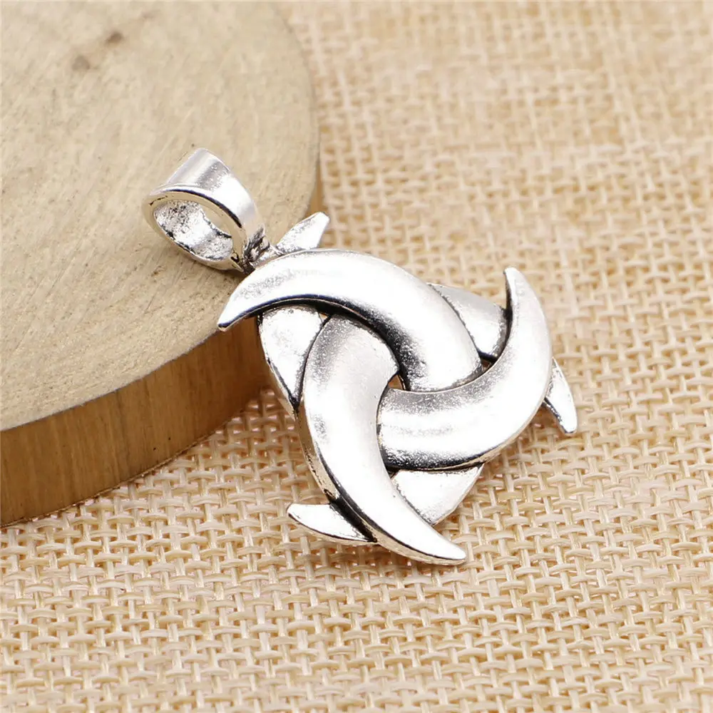 Bag Charm Triquetra Sign Charms Jewelry Pendants 36x30mm 2pcs