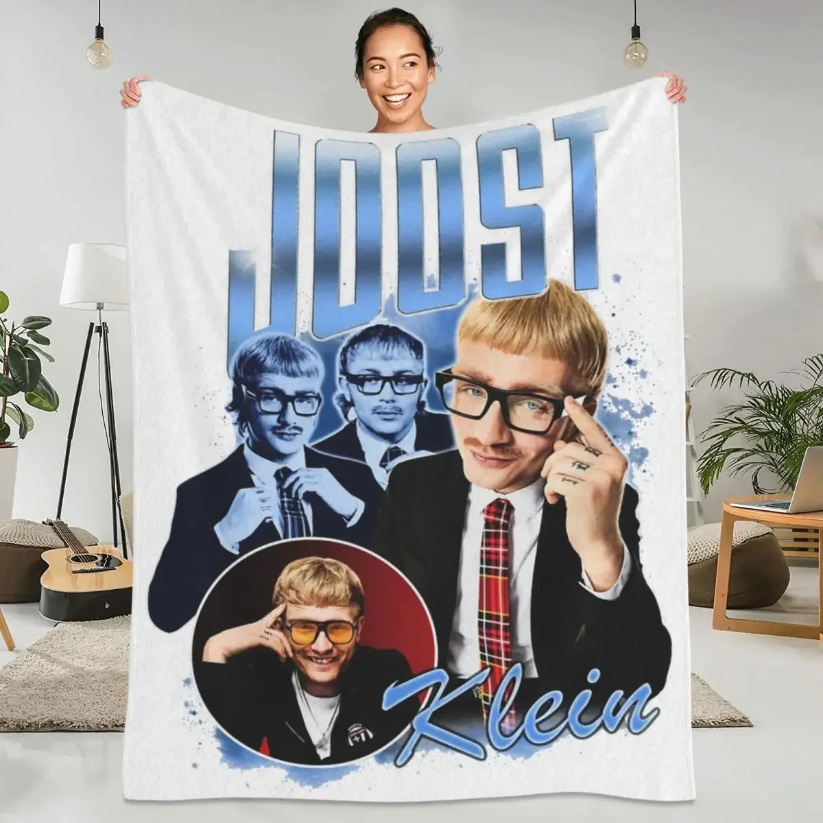 

Soft Durable Throw Blanket for Sofa Bed Winter Flannel Bedspread Travel Cover Joost Klein Eurovisions Singer Poster Inspired