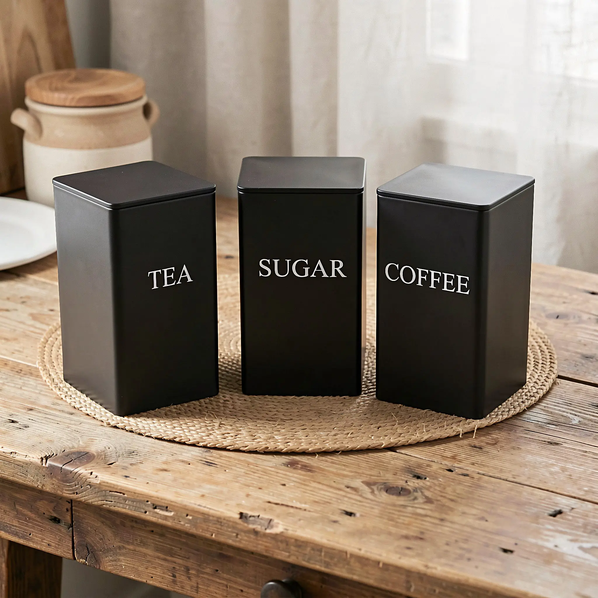 3-teiliges Set Luftdichte Meta – Coffee Tea Sugar Canisters Bewertung und Preis