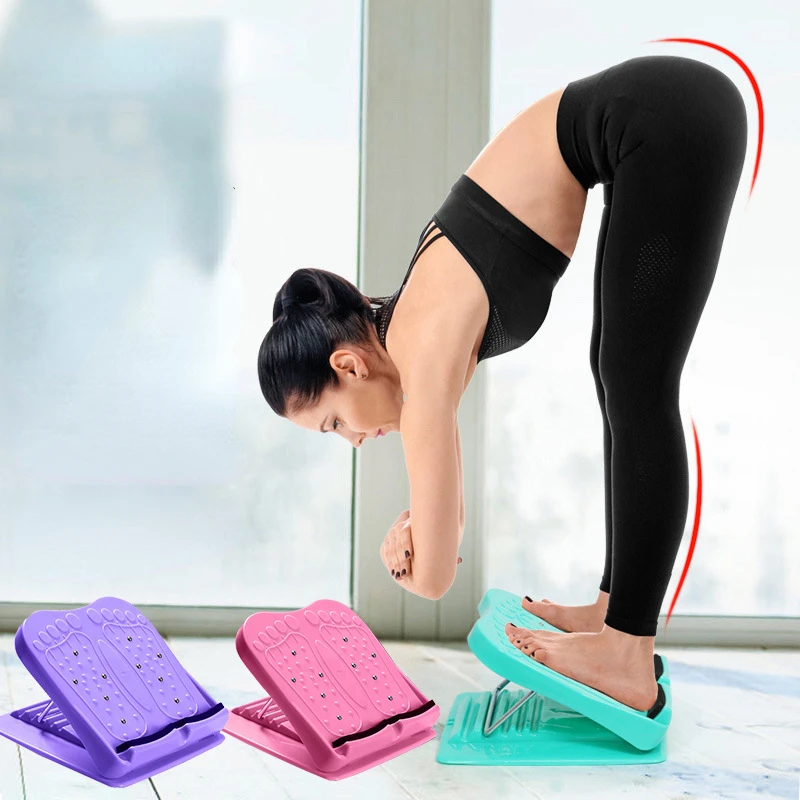 Yoga Foot Pedal Sports Calf Stretching Board Muscles Stretching Adjustable Foldable Board Non-Slip Workout Gym Fitness Equipment