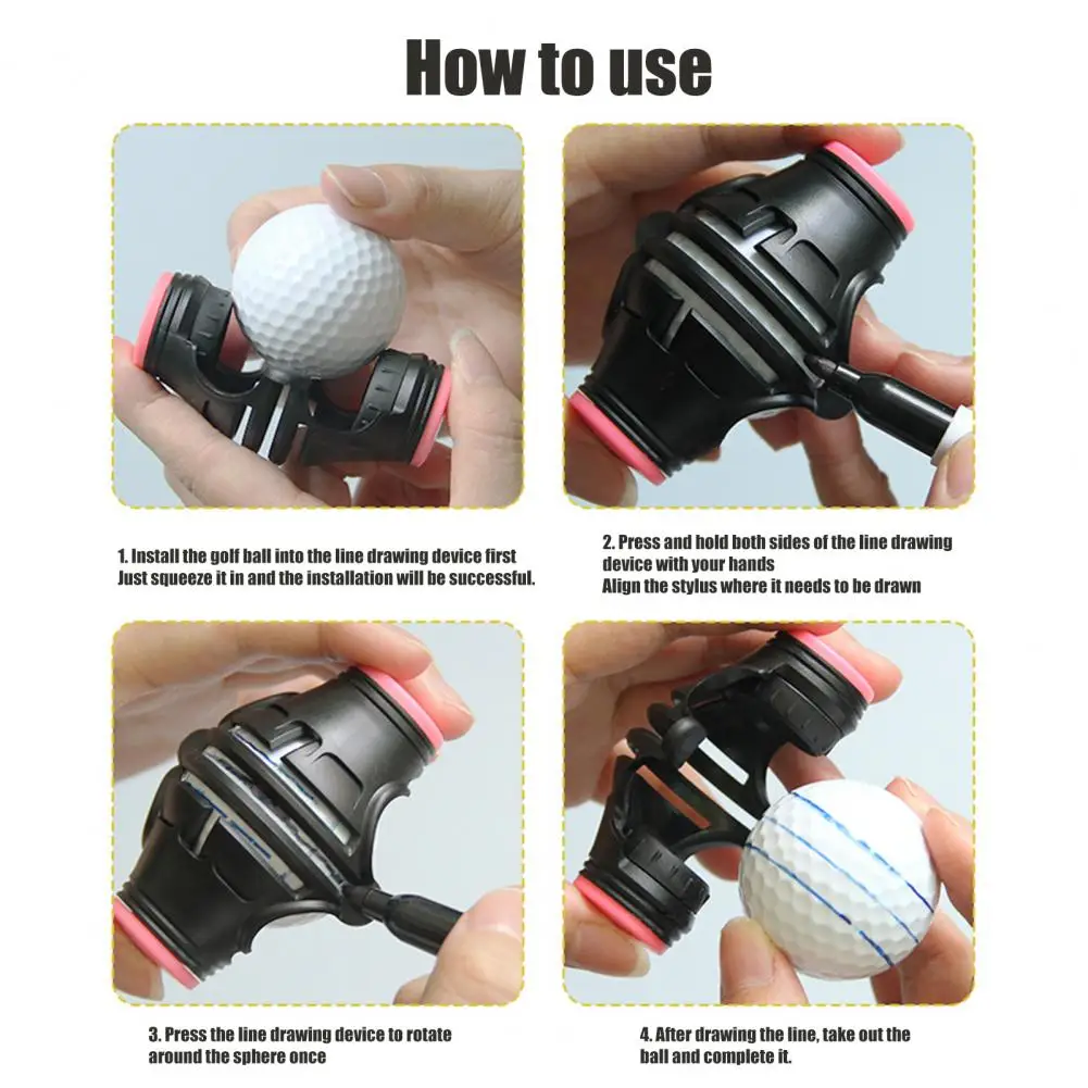 Lightweight Golf Ball Liner Portable Aiming Reusable Golf Ball Three Line Marker Drawing Tool  Golf Ball Marker Marking