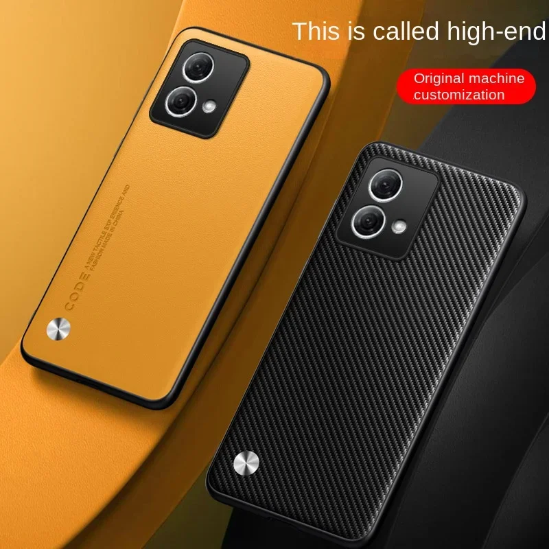 For Motorola Moto G84 Case Soft Vegan Leather Grain Skin Protective Back Cover Case For Moto G84 Full Cover Phone Shell housing