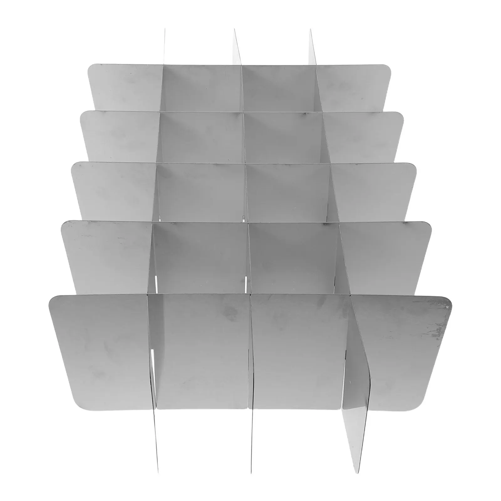 

1Set Stainless Steel Hot Pot Divider 24 Compartments 29x49x12cm Metal Food Separator Grid Partition Oden Plate Divider