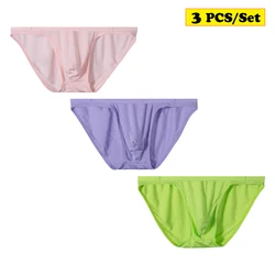 3PCS/Set Sexy Mens Underwear Modal Daily Wear Style Bikini Briefs Male Panties Shorts Underpants for Men Innerwear AD7208