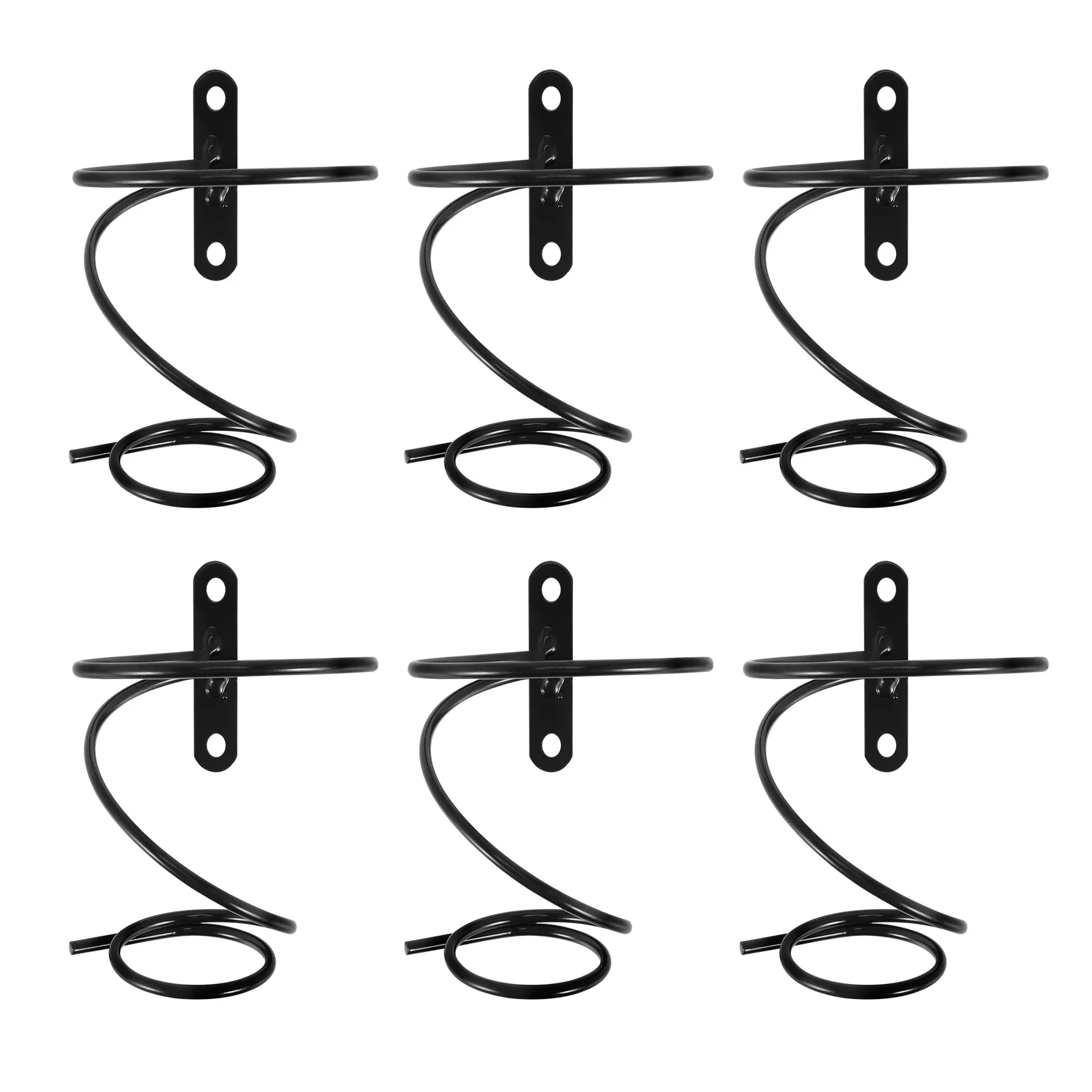 

Pack of 6 Wall Mounted Wine Racks - Red Wine Bottle Display Holder with Screws, Metal Hanging Wine Rack Organizer