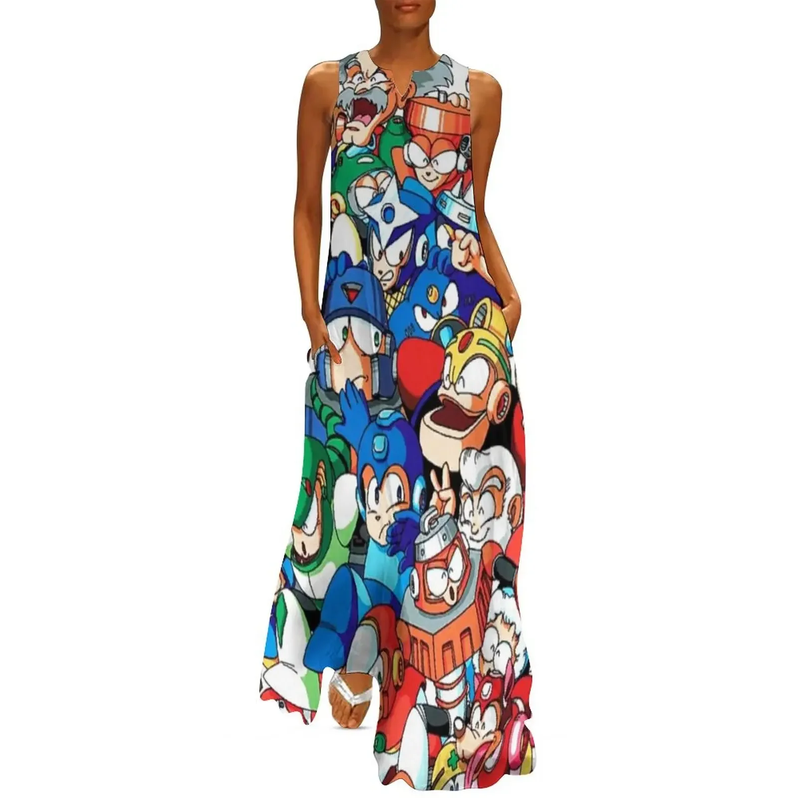 

Mega Man 1, 2, and 3 Robot Masters Long Dress Clothing female Women's skirt dresses ladies 2025 summer dress Dress