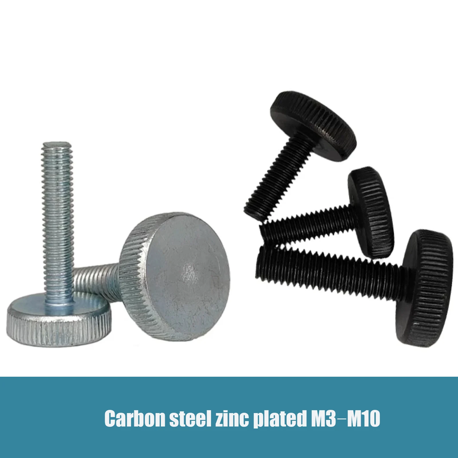 1/5pcs GB835 Knurl Flat Head Hand Tighten Thumb Screw M3 M4 M5 M6 M8 M10 DIN653 Curtain Wall Glass Thumbscrew Adjust Toolless