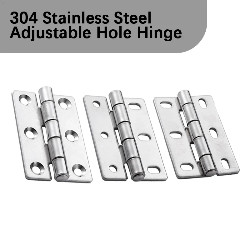 1-10pcs 304 Stainless Steel Thickened Flat Folding Hinges Industrial Bearings for Cabinet Doors Wooden Doors