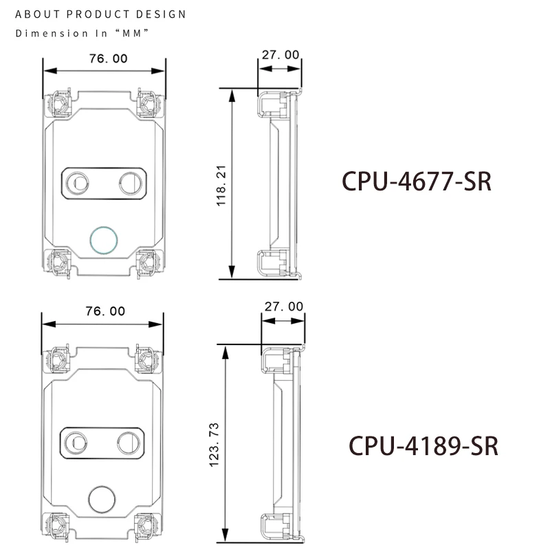 Bykski CPU-4677-SR / CPU-4189-SR CPU Water Block Use for INTEL LGA4677 / 4189 Server AI Cloud Computing Liquid Cooling All-Metal