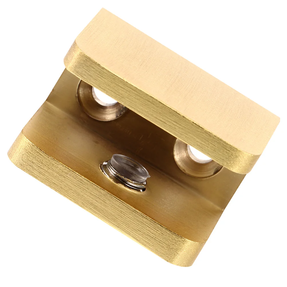 

Glass Shelf Clamp Copper Fixing Support Clips Easy Install Heavy Duty Shelf Clip for Cabinets Bookshelf Display