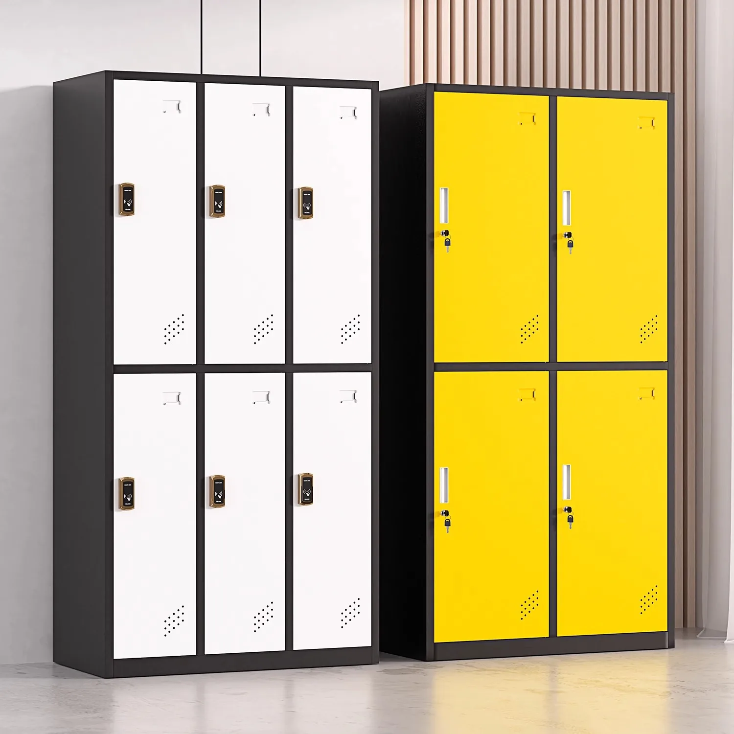 Color locker, tin cabinet, gym locker with lock, employee change wardrobe, swimming pool, bathroom deposit box.
